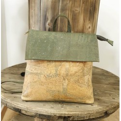 Sac à dos en liège vert – Élégant, pratique et naturel