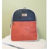 Sac à dos en liège bleu marine et rouge - Pratique et écologique - EssenTerra