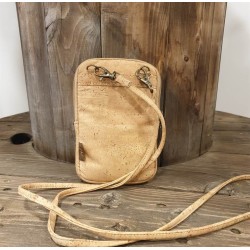 Petit sac bandoulière en liège - Teintes d'orange et marron, chaleur & élégance